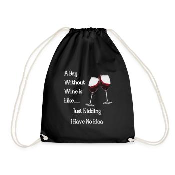 Une journée sans vin ? NON MERCI - Sac de sport léger - noir - Devant