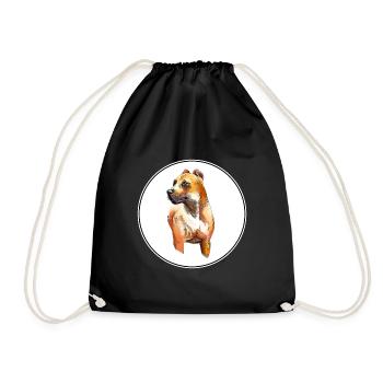 Alano Espanol Dog Aquarelle Sketch Illustration - Sac de sport léger - noir - Devant
