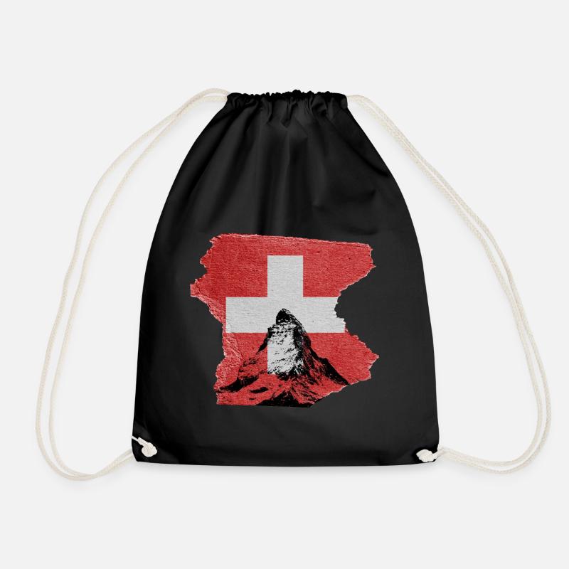 Schweiz / Matterhorn - Turnbeutel - Schwarz