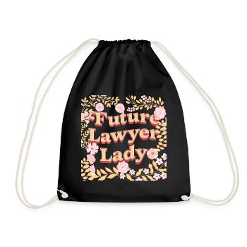 FUTURE LAWYER LADY - Drawstring Bag - black - Front