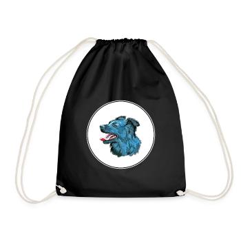 Illustration de l’aquarelle du chien de berger croate - Sac de sport léger - noir - Devant