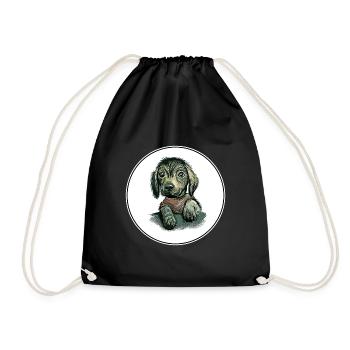Illustration de l’aquarelle du chien sans poils mexicain - Sac de sport léger - noir - Devant