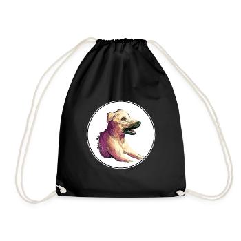 Kombai Hund Aquarell Farbe Illustration - Turnbeutel - Schwarz - Vorne