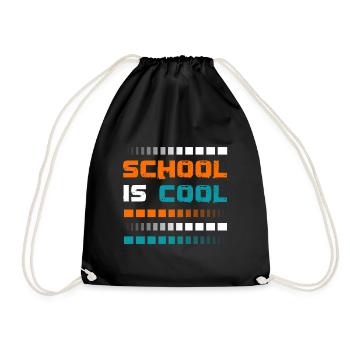 School is cool - Drawstring Bag - black - Front
