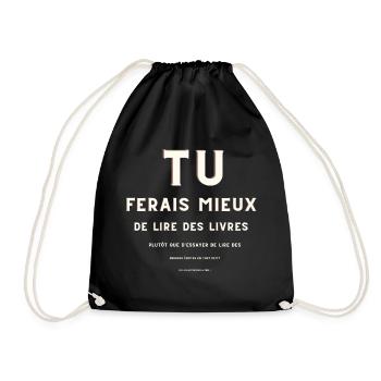 humour tu ferais mieux de lire des livres - Sac de sport léger - noir - Devant