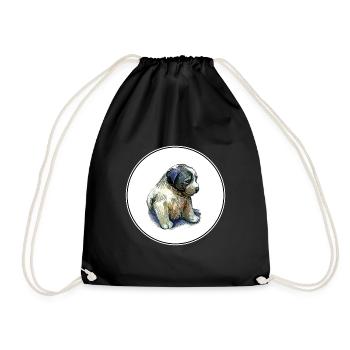 Illustration de croquis de chien de berger mioritique roumain - Sac de sport léger - noir - Devant
