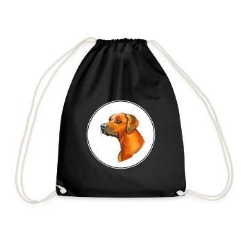 Rhodesian Ridgeback Dog Aquarelle Illustration - Sac de sport léger - noir - Devant