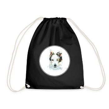 Seppala Chien de traîneau sibérien Aquarelle Illustrati Illustrati - Sac de sport léger - noir - Devant