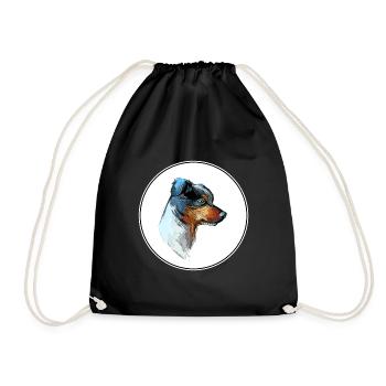 Ratonero Bodeguero Andaluz Dog Sketch Illustration - Sac de sport léger - noir - Devant