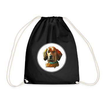 Redbone Coonhound Dog Aquarelle Illustration - Sac de sport léger - noir - Devant