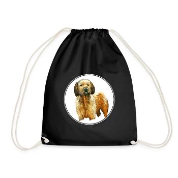 Steirische Grobhaarhund-Illustration - Turnbeutel - Schwarz - Vorne