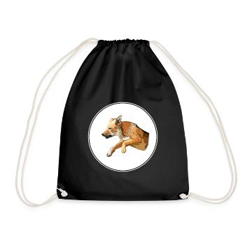 Carolina Puppy Dog Aquarelle Art Illustration - Sac de sport léger - noir - Devant