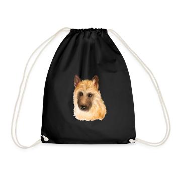 Belgischer Laekenois Hund Aquarell Illustration - Turnbeutel - Schwarz - Vorne