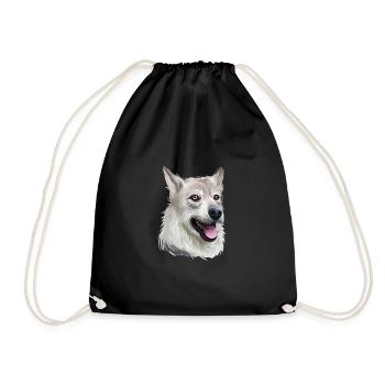Illustration de l’aquarelle du chien Laika de Sibérie occidentale - Sac de sport léger - noir - Devant