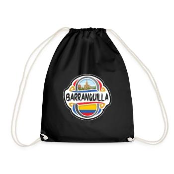 Barranquilla Colombie Drapeau Voyage Souvenir Badge S - Sac de sport léger - noir - Devant