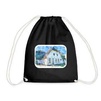 Pays-Bas Aquarelle Esquisse Dessinée Illustration - Sac de sport léger - noir - Devant