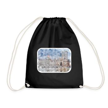 Mumbai Inde Aquarelle Esquisse Dessinée Peinture - Sac de sport léger - noir - Devant