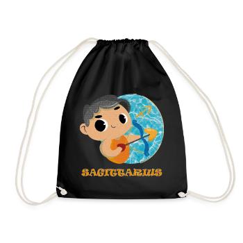 Zodiac sign Sagittarius - Drawstring Bag - black - Front