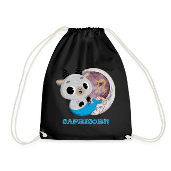 Zodiac sign Capricorn - Drawstring Bag - black - Front
