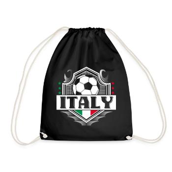 Italy Football Italian Sport Gift Idea - Drawstring Bag - black - Front