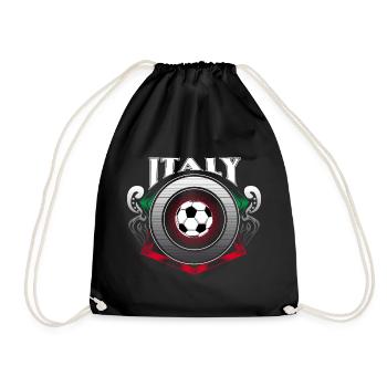 Italy Football - Drawstring Bag - black - Front