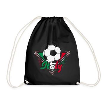 Italy Football Italian Gift Idea - Drawstring Bag - black - Front