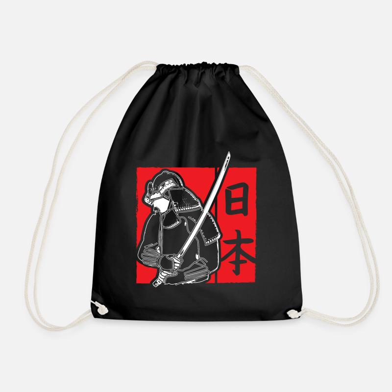 Japan Japanese - Drawstring Bag - black