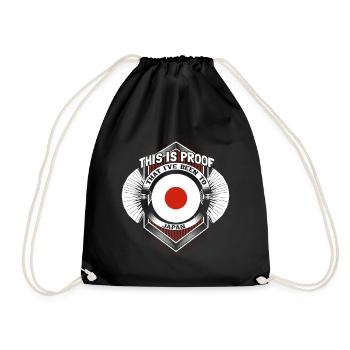 Drapeau geisha du Japon - Sac de sport léger - noir - Devant