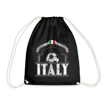 Italie Football Italie Footballeur Cadeau - Sac de sport léger - noir - Devant