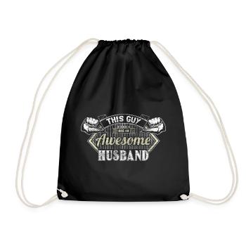 Homo Ehe Hochzeitstag Partnerschaft Geschenkidee - Turnbeutel - Schwarz - Vorne