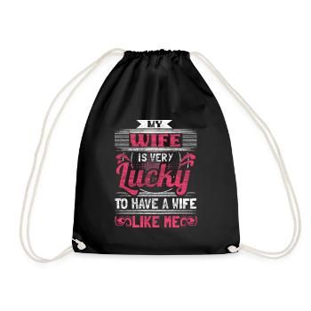Gay Marriage LGBT+ Gift - Drawstring Bag - black - Front