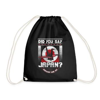 Japan Tokyo Origin - Drawstring Bag - black - Front
