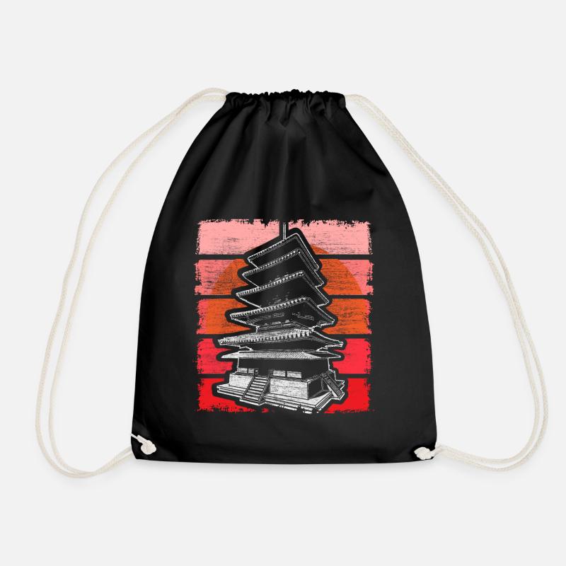 Japan Tokyo Land Gift Idea - Drawstring Bag - black