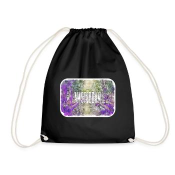 Amsterdam Pays-Bas Aquarelle Dessin d’esquisse - Sac de sport léger - noir - Devant