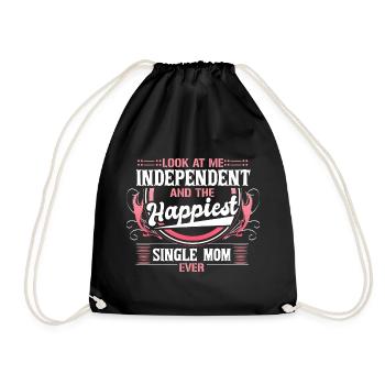 Cadeau de mère célibataire monoparentale - Sac de sport léger - noir - Devant