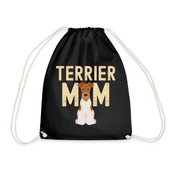 Airedale Terrier Mama Airedale Terrier Owner - Drawstring Bag - black - Front
