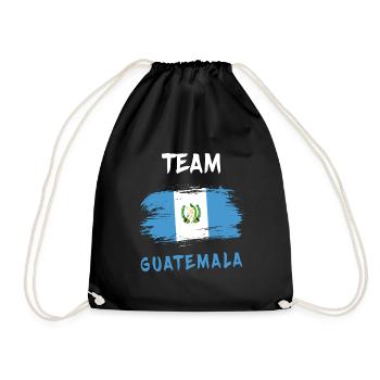 Team Guatemala Flag Design - Drawstring Bag - black - Front