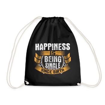 Single Pride Party Gift - Drawstring Bag - black - Front