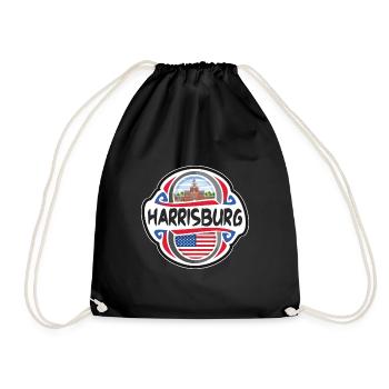 Harrisburg USA Drapeau des États-Unis Souvenir de voyage - Sac de sport léger - noir - Devant