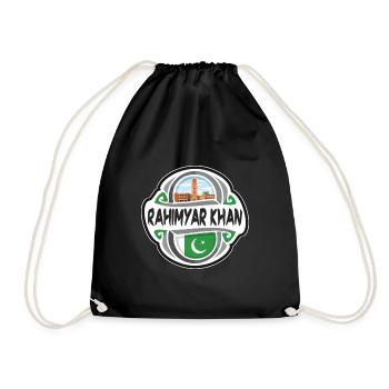 Rahimyar Khan Pakistan Drapeau Voyage Souvenir Badge - Sac de sport léger - noir - Devant