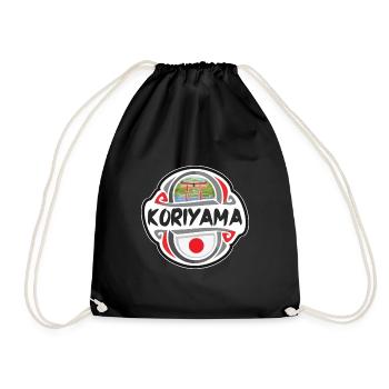 Koriyama Japon Drapeau Badge Voyage Souvenir Timbre - Sac de sport léger - noir - Devant