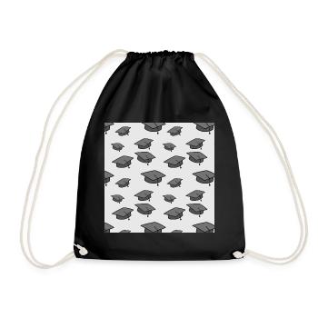 Motifs de chapeau de graduation - Rentrée scolaire - Sac de sport léger - noir - Devant