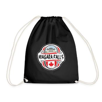 Niagarafälle Kanada Flagge Reise Souvenir Abzeichen St - Turnbeutel - Schwarz - Vorne