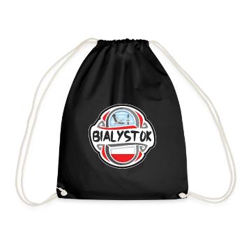 Bialystok Pologne Drapeau Badge Voyage Souvenir Timbre - Sac de sport léger - noir - Devant