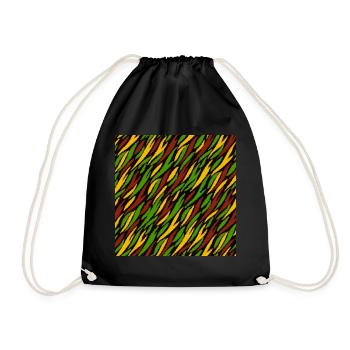Peau d'animal avec style de couleur africaine - Sac de sport léger - noir - Devant