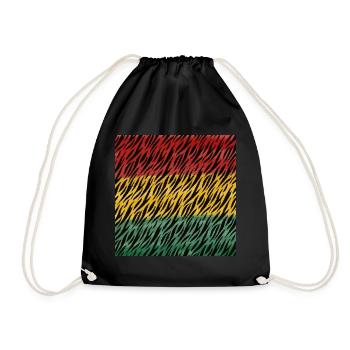 Peau d'animal avec style de couleur africaine - Sac de sport léger - noir - Devant
