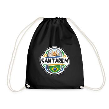 Santarem Brésil Drapeau Badge Voyage Souvenir Timbre - Sac de sport léger - noir - Devant