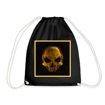 Crâne d’or - Sac de sport léger - noir - Devant