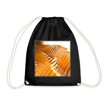 Vagues dorées - Sac de sport léger - noir - Devant