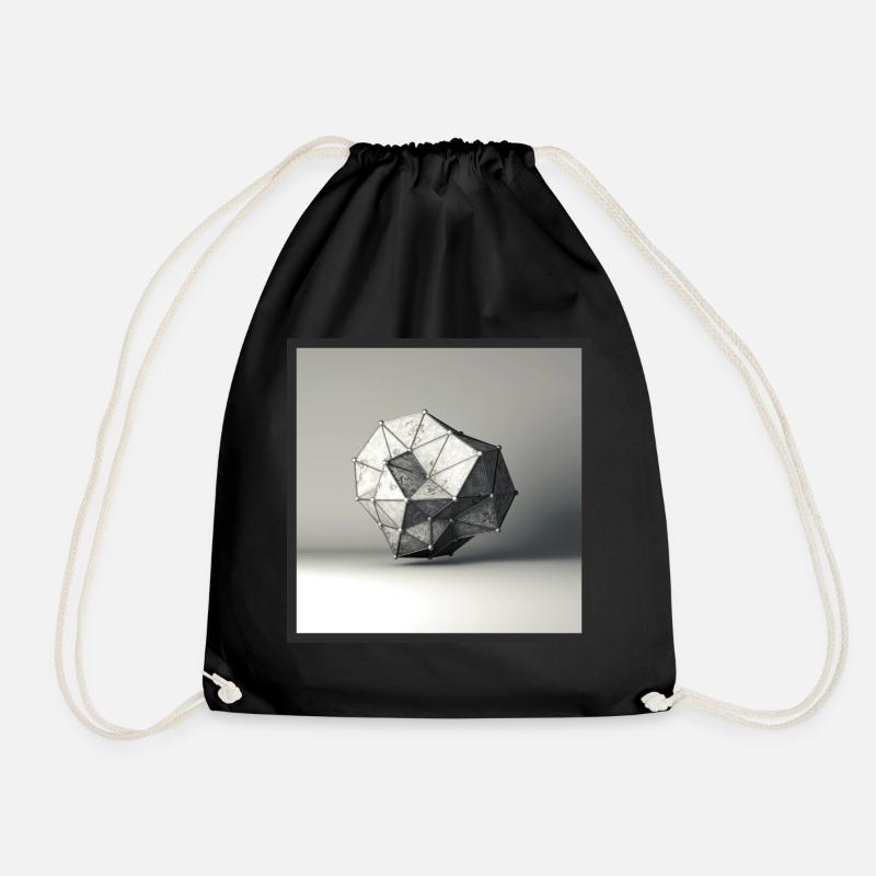 Structure 3D marbrée - Sac de sport léger - noir